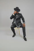 Men's Luxury Floral Sequin Blazer Suit