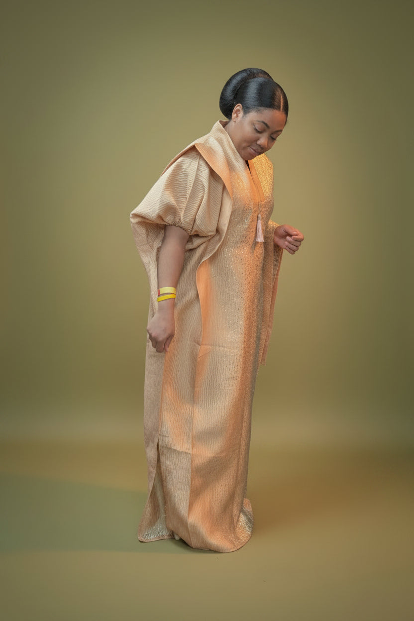 Jacquard gold booboo with scalf
