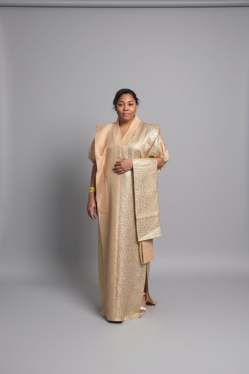 Jacquard gold booboo with scalf