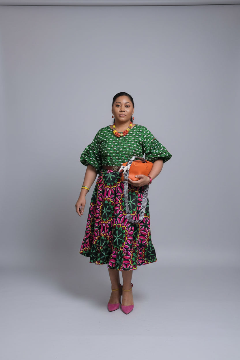Two piece ankara dress