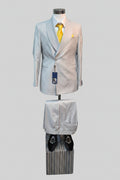 Light Grey Double-Breasted Suit