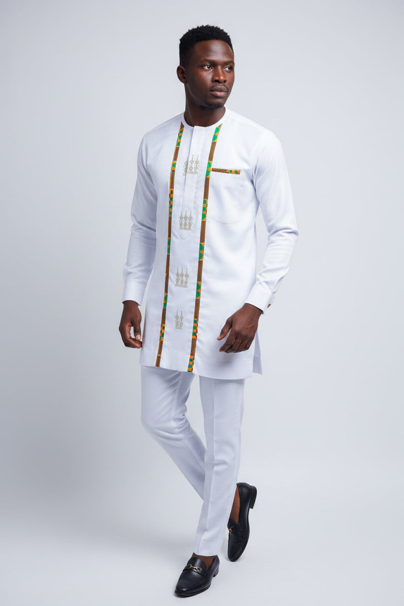 Kente stitch men two piece