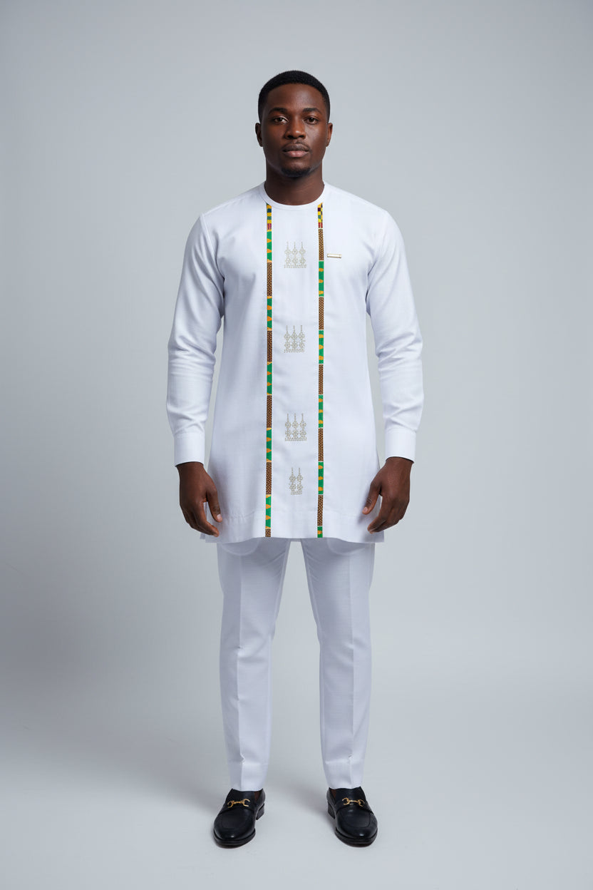 Kente stitch men two piece
