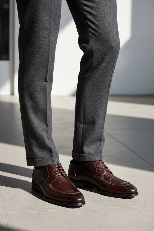 Pair of brown dress shoes 
