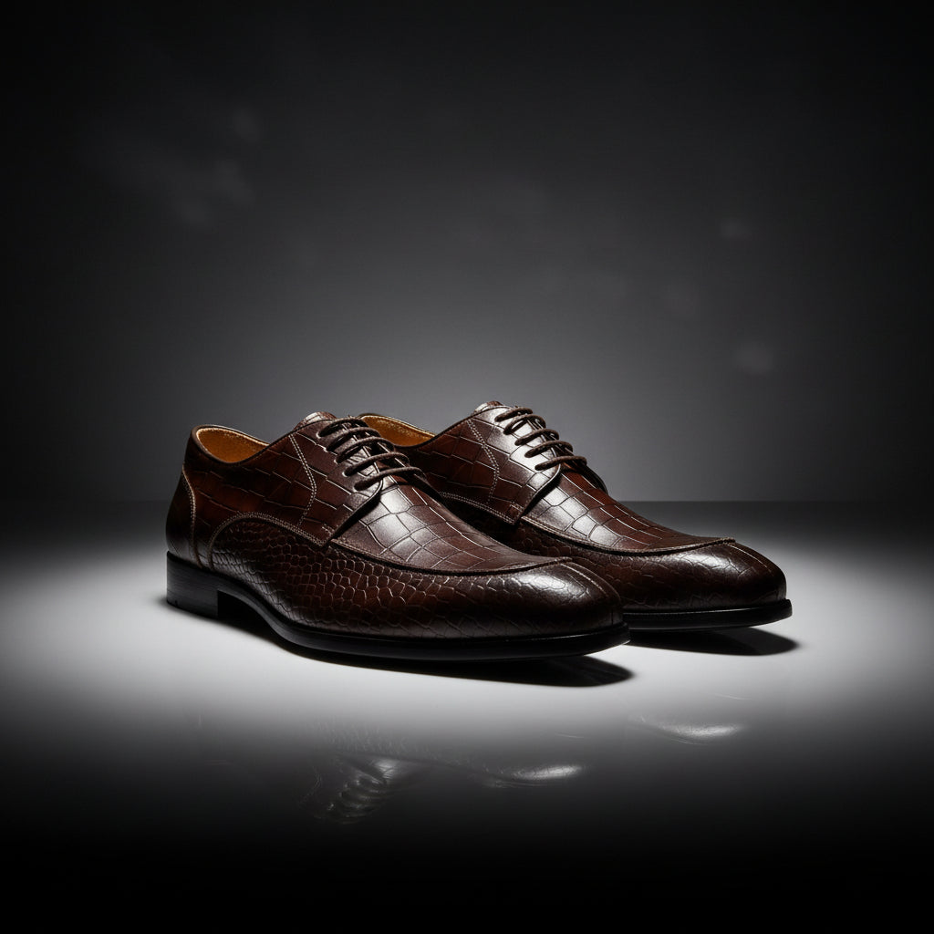Brown leather shoes 