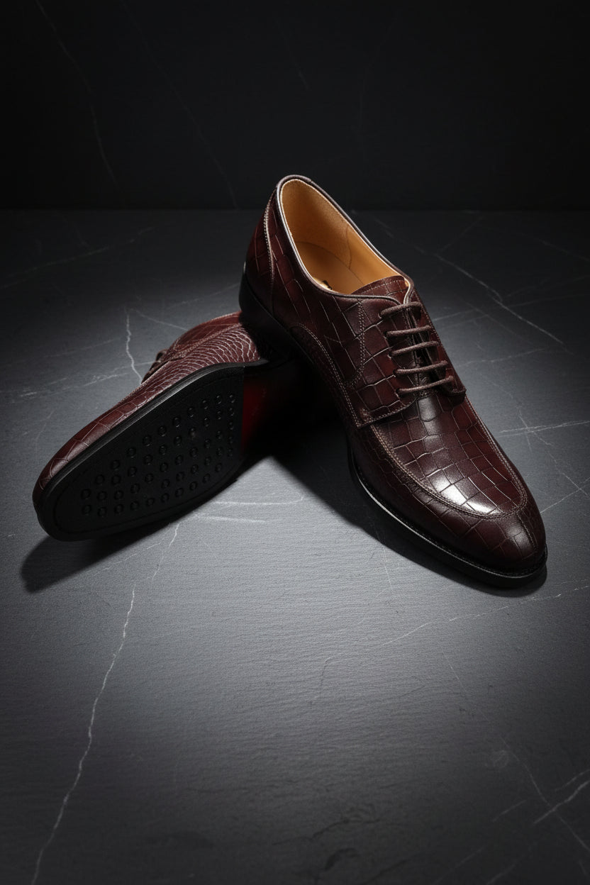 Brown leather shoe