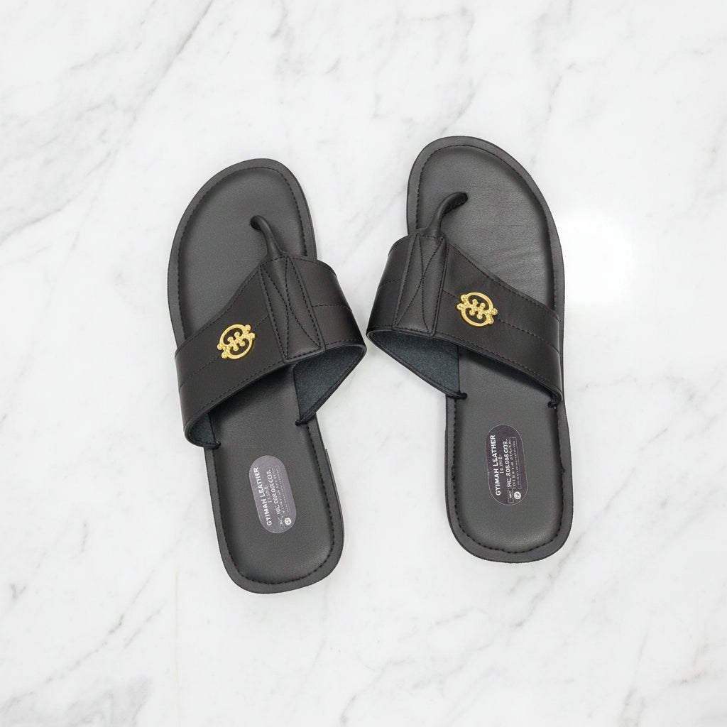 Leather slippers
