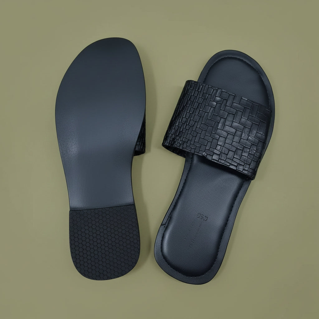 Black slippers 