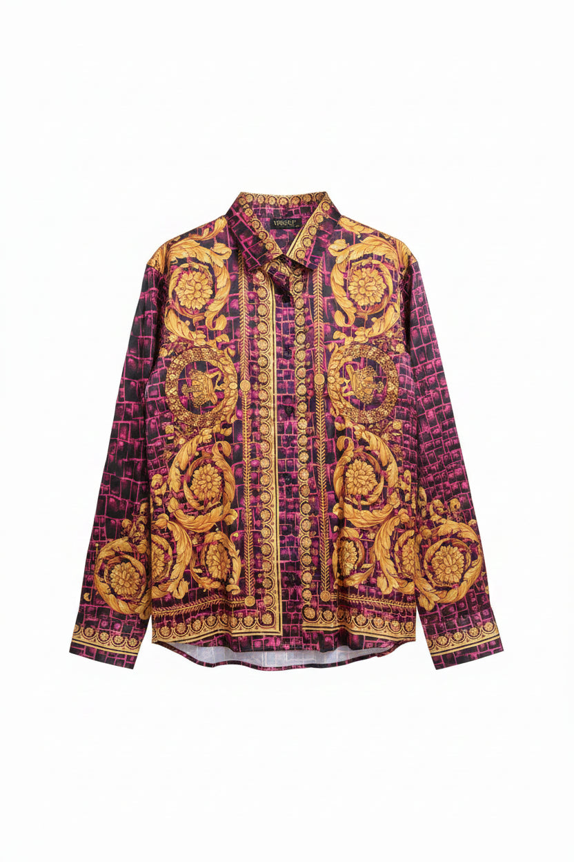 Versace pink designer shirt