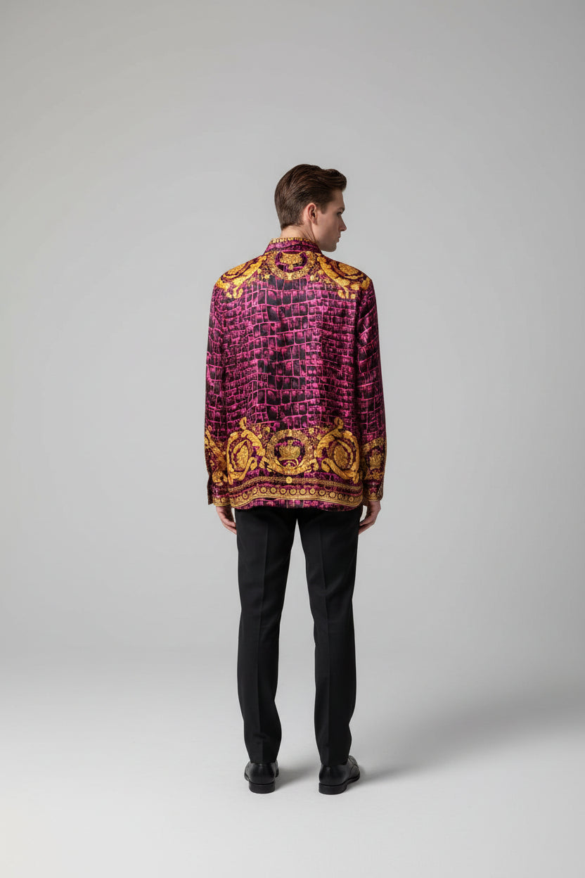 Versace pink designer shirt