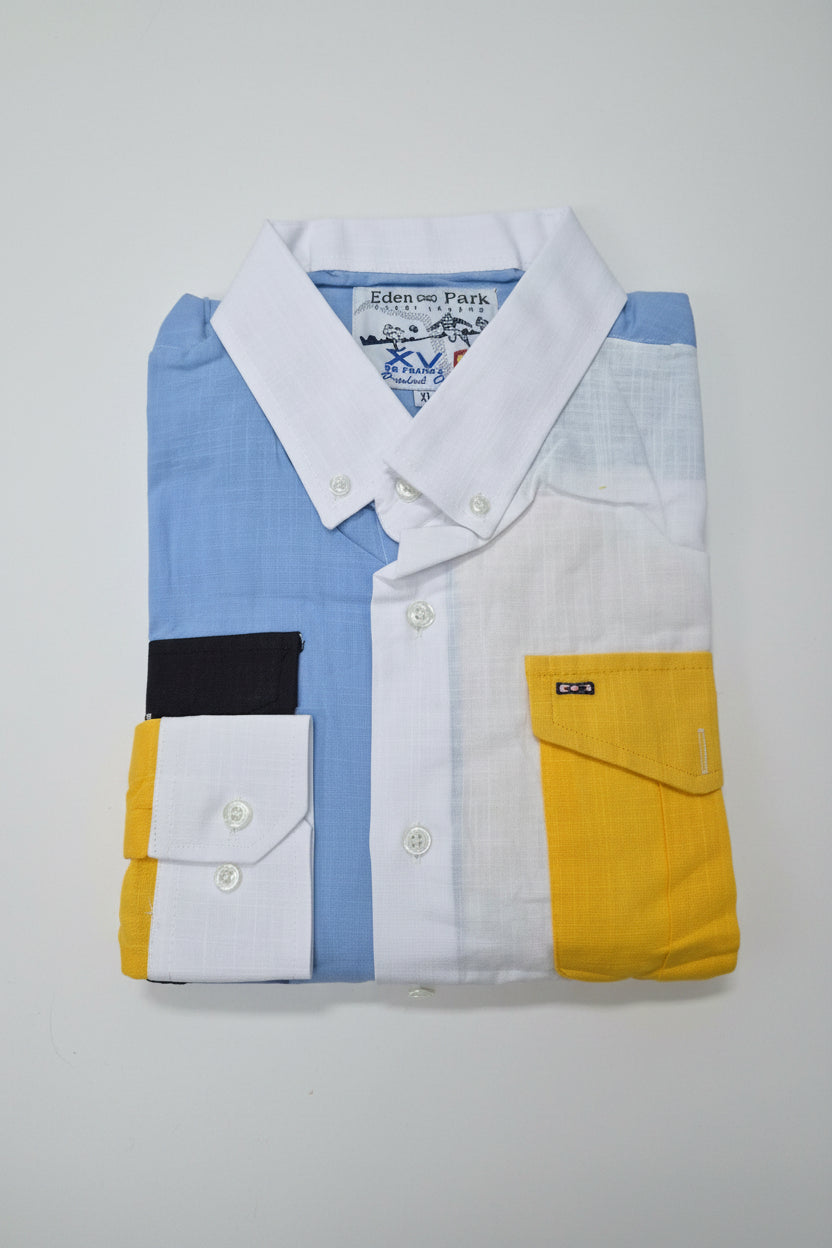 Linen two pockets shirt