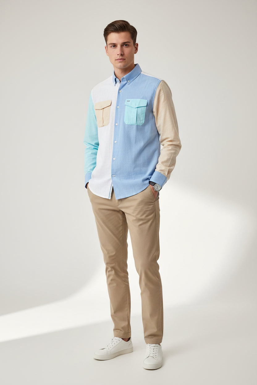 Linen shirt with two pockets