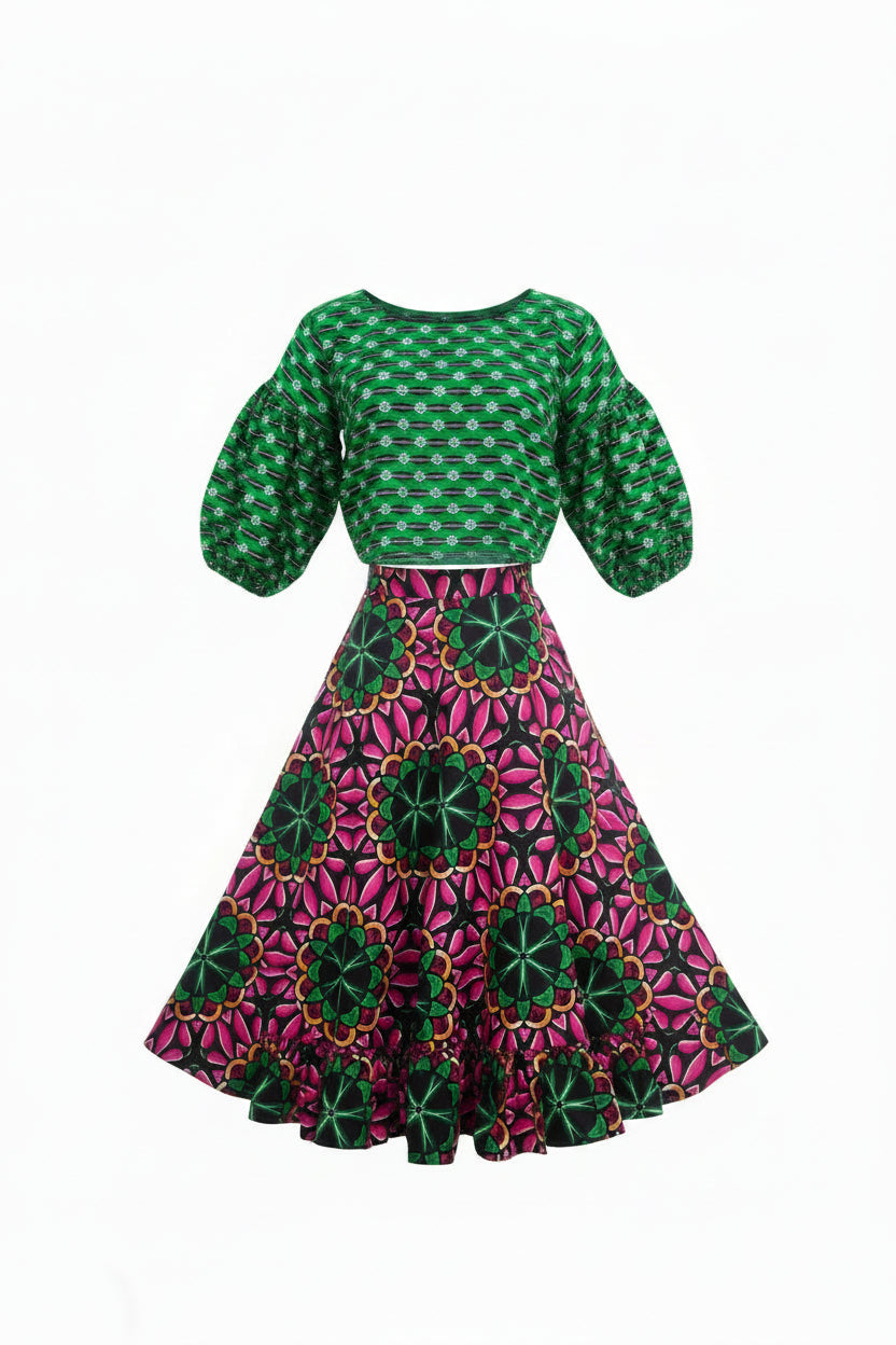 Two piece ankara dress