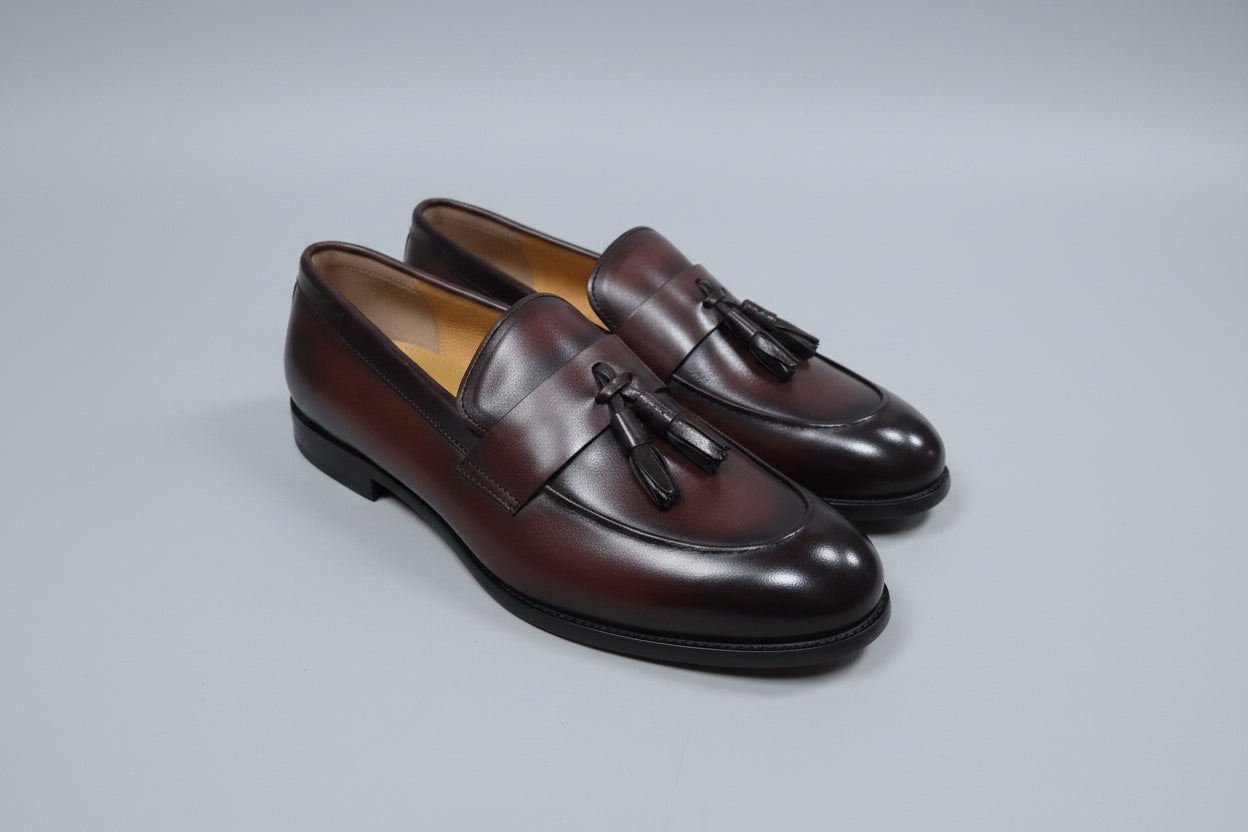 Louis boston 2 pompom leather shoe