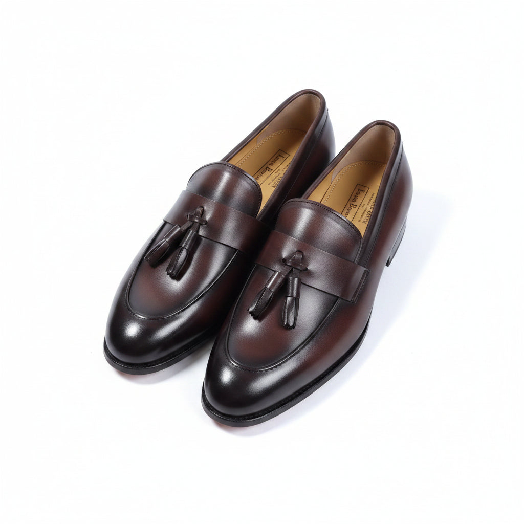 Louis boston 2 pompom leather shoe