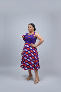 Fit and flare ankara gown