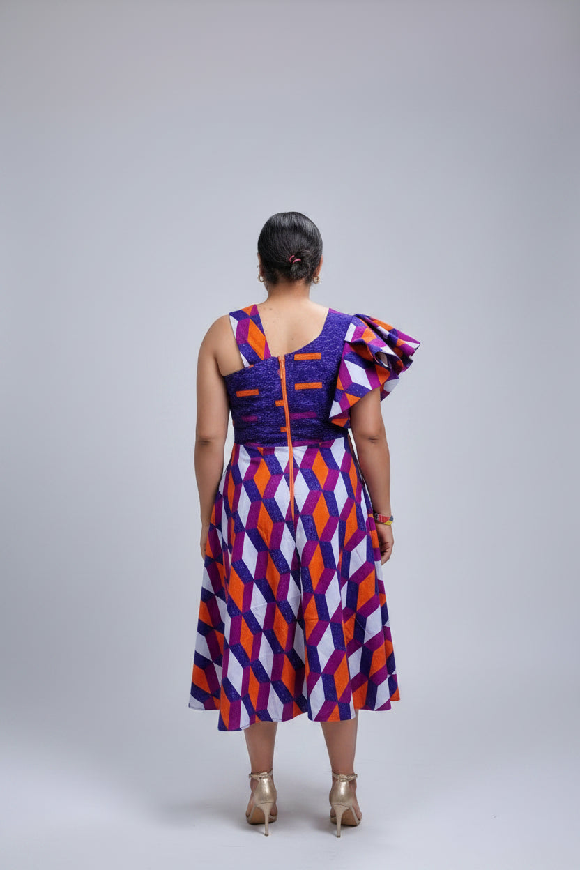 Fit and flare ankara gown