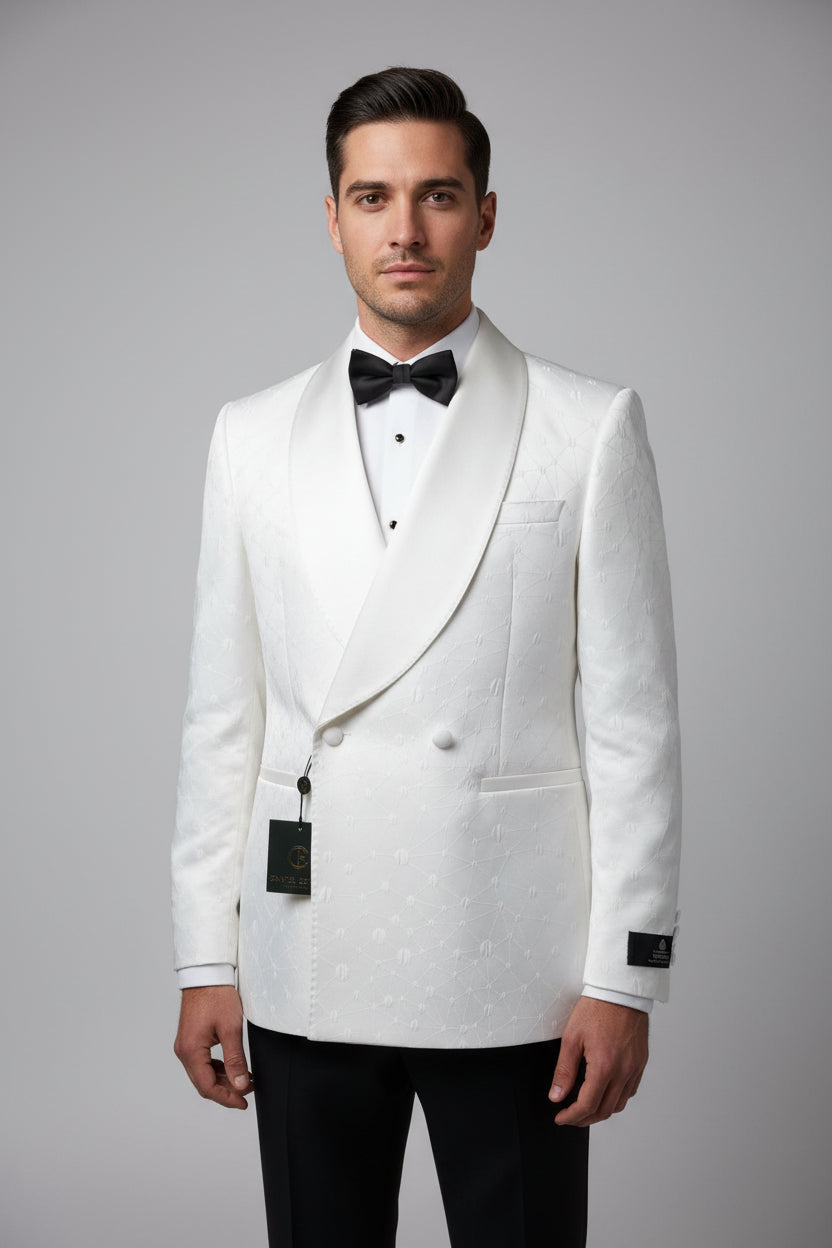 The White Double-Breasted Ceremonial Suit