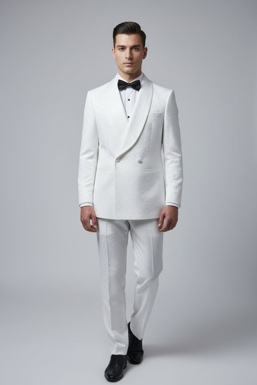 The White Double-Breasted Ceremonial Suit