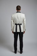 Ivory Jacquard Ceremonial Suit – Size 44