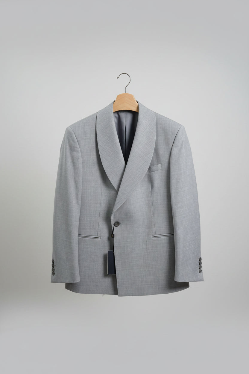 Light Grey Double-Breasted Suit