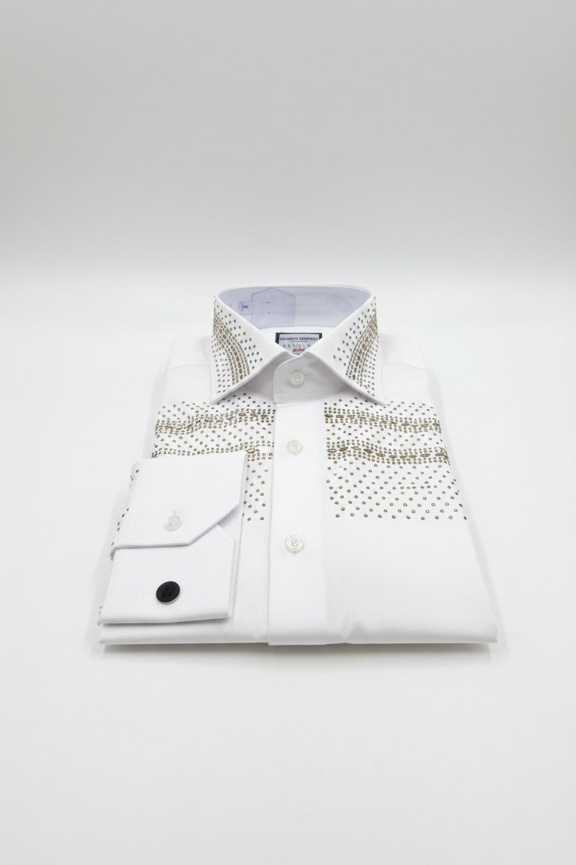 Men's Crystal Studded Dress Shirt