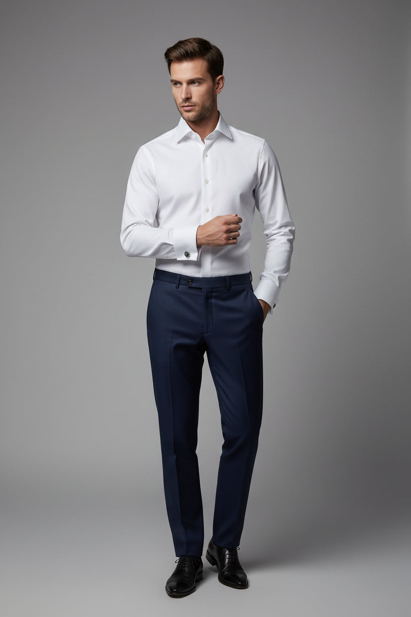 Fino Martin Slim Fit Double Cuff Dress Shirt