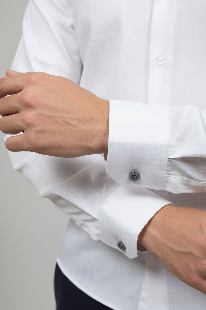 Men's White Slim Fit Dress Shirt