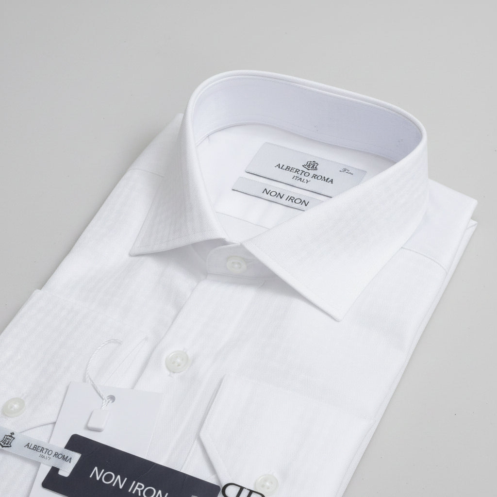 Men's White Slim Fit Dress Shirt