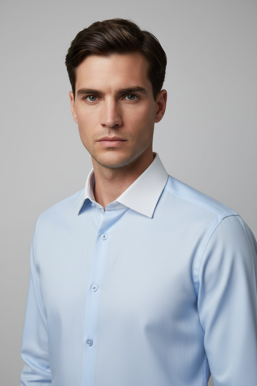 Light Blue Classic Collar Shirt