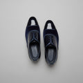 Navy High-Shine Lace-Up Dress Shoes