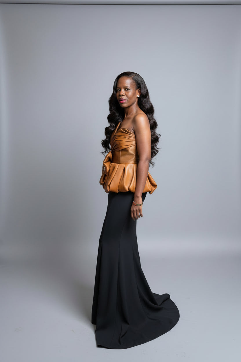 Gold Sculptural Mermaid Gown