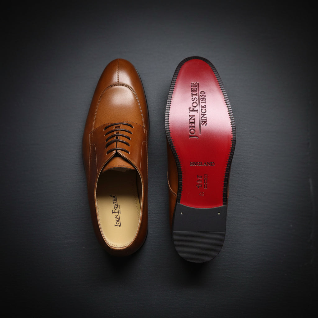 Brown leather shoe