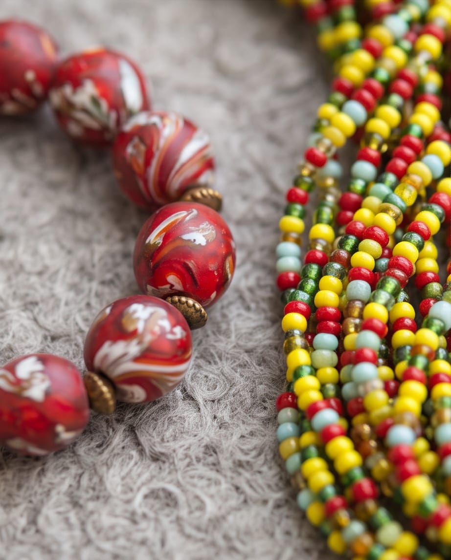 Handcrafted Multicolour Beaded Jewellery Set