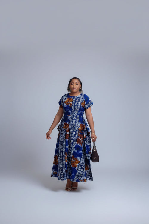 Ankara Print Maxi Two Piece Dress