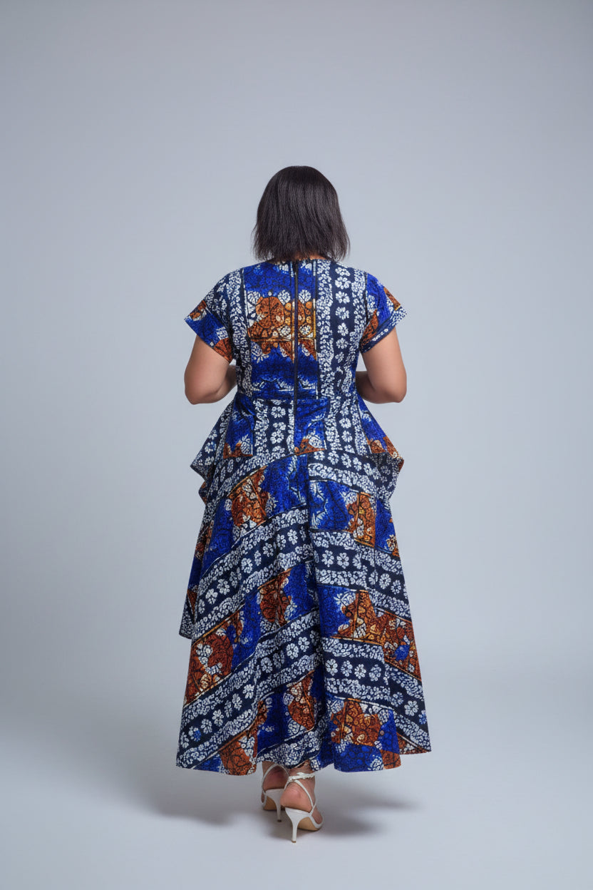 Ankara print maxi two piece dress